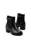 Siyah Hakiki Deri Kadın Bot & Bootie K02087754103
