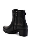 Siyah Hakiki Deri Kadın Bot & Bootie K02087754103