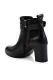 Siyah Hakiki Deri Kadın Bot & Bootie K02087756303