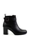 Siyah Hakiki Deri Kadın Bot & Bootie K02087756303