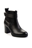 Siyah Hakiki Deri Kadın Bot & Bootie K02087756303