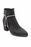 Bambi Siyah Süet  Kadın Bot & Bootie K02117045102