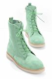 Bambi Yesil Süet  Kadın Bot & Bootie K02116010502