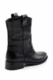 Siyah Hakiki Deri Kadın Bot & Bootie K02140437003