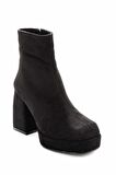 Bambi Siyah Süet  Kadın Bot & Bootie K02154170202