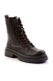 Kahve Hakiki Deri Kadın Bot & Bootie K02179752203