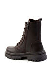 Kahve Hakiki Deri Kadın Bot & Bootie K02179752203