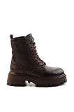 Kahve Hakiki Deri Kadın Bot & Bootie K02192187003