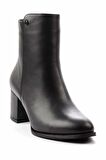 Siyah Hakiki Deri Kadın Bot & Bootie K02208020903