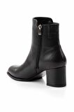 Siyah Hakiki Deri Kadın Bot & Bootie K02208020903