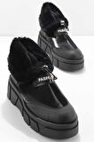 Bambi Siyah Anorak  Kadın Bot & Bootie K02201220485
