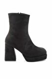 Bambi Siyah Süet  Kadın Bot & Bootie K02215290202