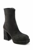 Bambi Siyah Süet  Kadın Bot & Bootie K02215290202