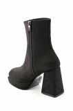 Bambi Siyah Süet  Kadın Bot & Bootie K02215290202