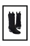 Siyah Süet  Kadın Bot & Bootie K02217100702
