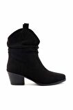 Siyah Süet  Kadın Bot & Bootie K02217100802