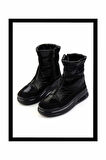 Siyah Paraşüt  Kadın Bot & Bootie K02212042667