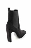 Bambi Siyah Süet  Kadın Bot & Bootie K02221500202