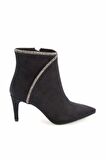 Bambi Siyah Süet  Kadın Bot & Bootie K02226111202