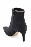 Bambi Siyah Süet  Kadın Bot & Bootie K02226111202