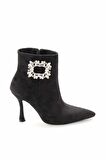 Bambi Siyah Süet  Kadın Bot & Bootie K02229008402