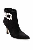 Bambi Siyah Süet  Kadın Bot & Bootie K02229008402