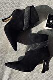Bambi Siyah Süet  Kadın Bot & Bootie K02229008502