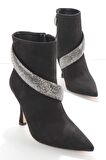 Bambi Siyah Süet  Kadın Bot & Bootie K02229008502