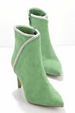 Bambi Yesil Süet  Kadın Bot & Bootie K02226111202