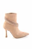 Bambi Bej Süet  Kadın Bot & Bootie K02229008502