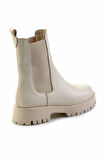 Bej Hakiki Deri Kadın Bot & Bootie K02274321003