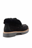 Siyah Süet Hakiki Deri Kadın Bot & Bootie K02274320002