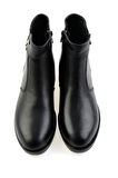 Siyah Hakiki Deri Kadın Bot & Bootie K02286001303