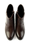 Kahve Hakiki Deri Kadın Bot & Bootie K02286701303
