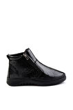 Siyah Kroko Hakiki Deri Kadın Bot & Bootie K02331190011