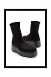 Siyah Streç  Kadın Bot & Bootie K02415015117