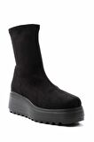 Siyah Streç  Kadın Bot & Bootie K02415015117