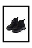 Siyah Süet  Kadın Bot & Bootie K02429156102
