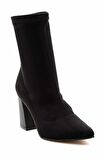Siyah Streç  Kadın Bot & Bootie K02421188217