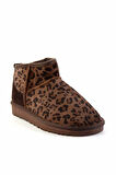 Kahve Leopar Leather Kadın Bot & Bootie K02422008001