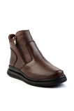Kahve Hakiki Deri Kadın Bot & Bootie K02462040203