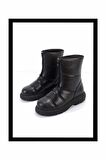 Siyah Hakiki Deri Kadın Bot & Bootie K02513507003