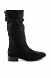 Bambi Siyah Süet  Kadın Bot & Bootie K02527282802