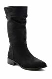 Bambi Siyah Süet  Kadın Bot & Bootie K02527282802