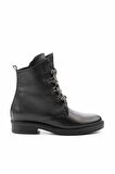 Siyah Hakiki Deri Kadın Bot & Bootie K02531206503