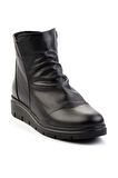 Siyah Hakiki Deri Kadın Bot & Bootie K02531271503