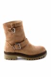 Bambi Bej Süet  Kadın Bot & Bootie K02538550002