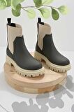 Bambi Bej Süet  Kadın Bot & Bootie K02534500102