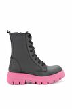 Bambi Mat Siyah Fusya  Kadın Bot & Bootie K02538014409