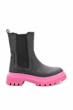 Bambi Mat Siyah Fusya  Kadın Bot & Bootie K02538111109